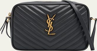 Saint Laurent Lou Medium YSL Camera Bag with Pocket in Quilted Leather