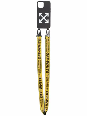 Off-white Industrial belt iPhone 12 Pro Max cover - men - Polyamide/Polyester/Thermoplastic Polyurethane (TPU) - One Size - Black