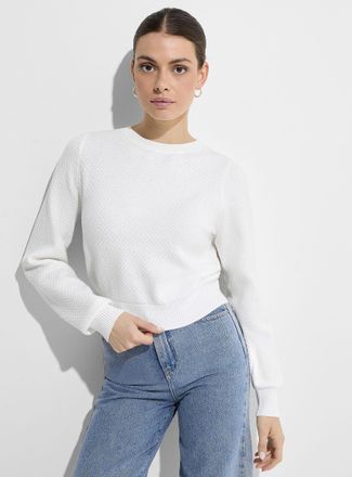 Icone Womens Honeycomb textured sweater