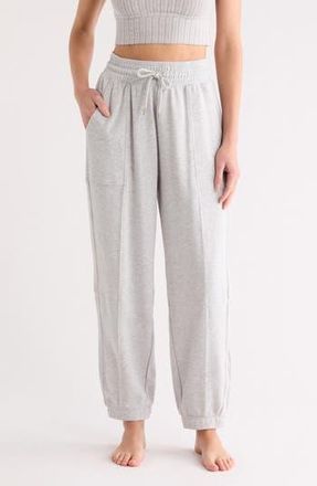 Yogalicious High Rise Washed Terry Joggers in Grey at Nordstrom Rack, Size X-Small