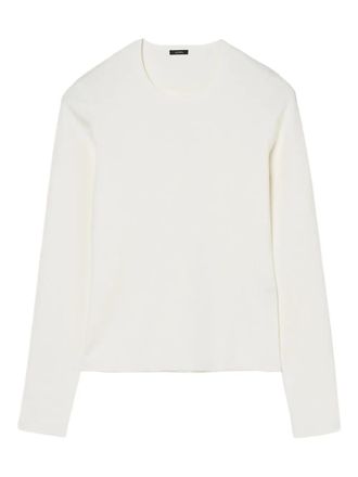 Joseph long-sleeve ribbed sweater - women - Silk - M - White