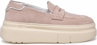 Gio+ Mocassin van su&egrave;de - Dames - Loafers - Roze - 37 EU - Su&egrave;de - Schoenen