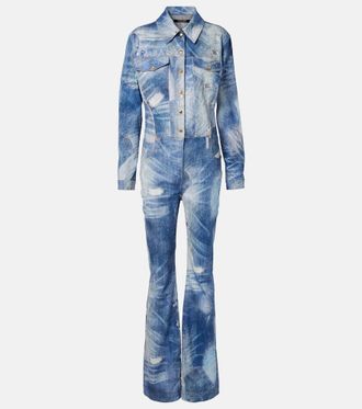 Roberto Cavalli Printed trompe loeil denim jumpsuit