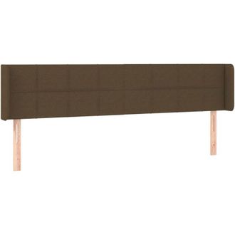 vidaXL Cabecero Con Led De Tela Marr&oacute;n Oscuro 163x16x78/88 Cm Vidaxl