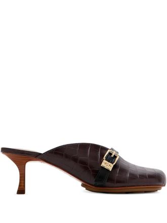 Ganni Sue mules - women - Leather/Leather/Rubber - 36 - Brown