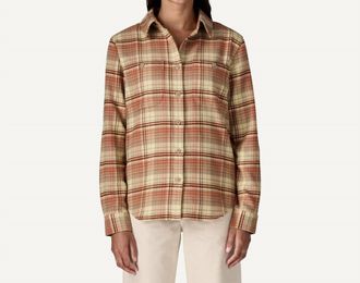 Patagonia Fjord Flannel Shirt In River Plaid: Potters Red