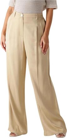 Beaumont Amsterdam James Pants voor dames in beige - Dames - Wijde Broeken - Beige - M - Broeken