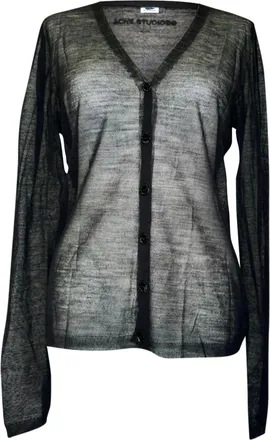 Acne Studios Lightweight Cardigan in Black Wool