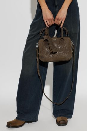 Golden Goose Suede Handbag Vita, Womens, Brown