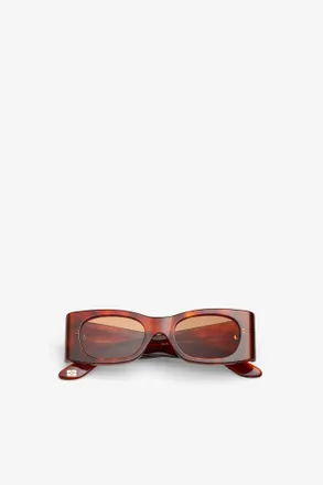 Ganni Beige x Ace & Tate Tigers Eye Kayla Sunglasses