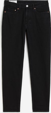 H&M Regular Tapered Jeans - Schwarz