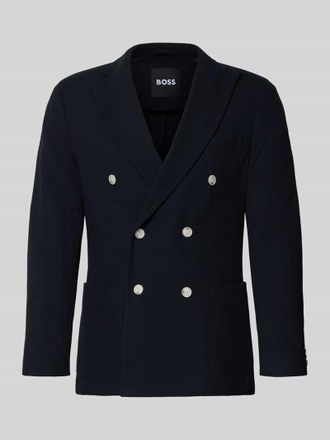 HUGO BOSS Slim Fit Sakko aus Baumwoll-Mix Modell C-Hanry-J-DB in Marine, Gr&ouml;&szlig;e 102