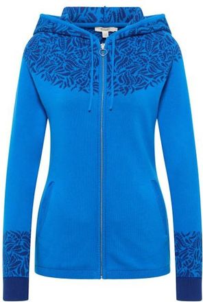 Tranquillo Jaquard-Strickjacke Freizeitjacke für Damen | blau