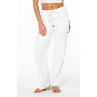 Roxy Sunset Dream Twill Wide Leg Pants in Cloud Dancer at Nordstrom, Size Xx-Large