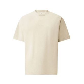 C.P. Company C.p. Company - T-shirt Broderie Dans le Dos - Heren - Tops - Wit - Maat: L Katoen