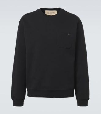 Valentino VGold cotton-blend jersey sweatshirt
