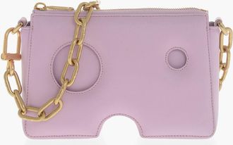Off-white Borsa a Spalla BURROW in Pelle con Catena Dorata Off-White