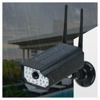 Trade Shop Trade Shop - Telecamera Finta Pannello Solare Con Sensore Di Movimento 30 Led Faretto 17549-3