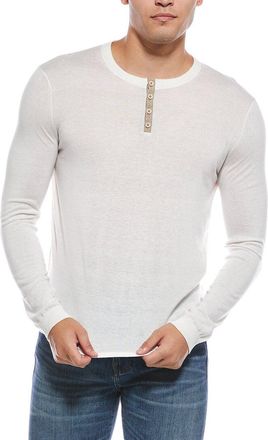Autumn Cashmere cotton by Autumn Cashmere Fabric Placket Cashmere-Blend Henley Sweater