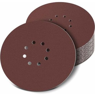 OEM Discos Abrasivos De 225 Mm, 8 Agujeros, Grano 120, Para Lijadora En Seco Giraffe -, Paquete De 40 Unidades -crezuo