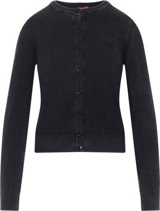 Diesel Womens M-bethanie Cardigan - Dark Grey Cotton - Size X-Small