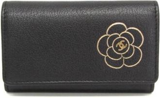 Chanel Pre-owned Accessories, female, Black, Size: ONE SIZE Pre-owned Leather key-holders