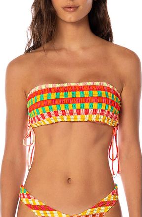 Maaji Golden Gambit Artemisa Reversible Bikini Top in Red at Nordstrom, Size Medium