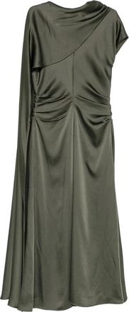 SIMKHAI Seatu Jurk - Dames - Maxi kleedjes - Groen - 3XS - Leer - Kleedjes