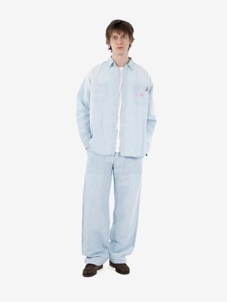 President's Fatigue Painter pants Chambray cotton-linen stone denim