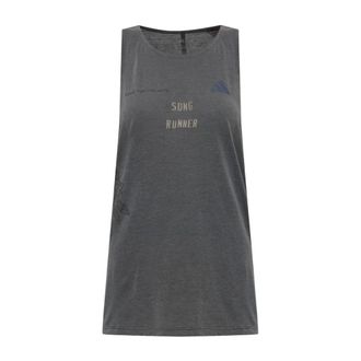 adidas Running x Song For The Mute Tank Top - Dames - Sportshirts - Grijs - M - Katoen - Fitness
