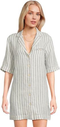 Faherty Paradise Point Dress Womens Dress Oceanside Stripe : XL, Linen