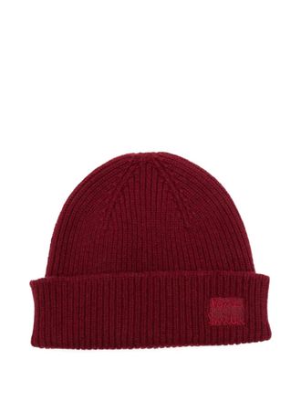 Paul Smith ribbed-knit beanie - men - Recycled Cashmere/Merino - One Size - Red