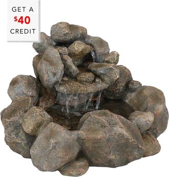 Sunnydaze Rocky Ravine Outdoor Water Fountain With $40 Credit