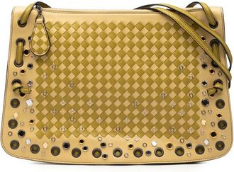 Bottega Veneta Pre-owned Bottega Veneta Nappa Intrecciato Check Grommet Palio Crossbody B07346739Y