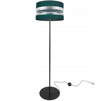OEM L&aacute;mpara De Pie Color Cromo Pantalla Verde Botella