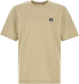Maison Kitsun&eacute; Khaki Cotton T Shirt