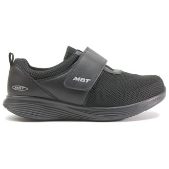 Mbt Modena De Acacia Textile Leather Mens Hook and loop Shoes - Black - Size:UK 10.5