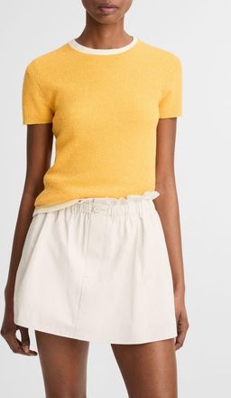 Vince Texture Crewneck Sweater in Apricot at Nordstrom, Size Xx-Small