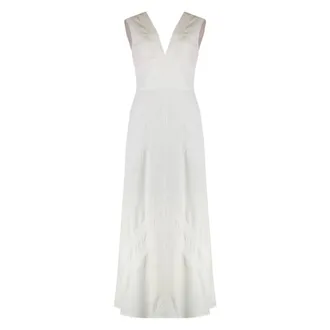 Kristina Ti Kleedjes, Dames, Wit, M, Katoen, Katoenen Jurk