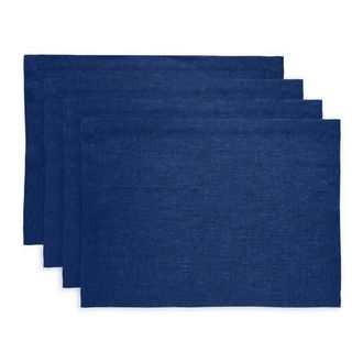 Solino Home Linen Placemats - Athena, 14 x 19 in Royal Blue at Nordstrom, Size Medium