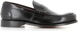Churchs Ebony Leren Loafer met Borstelafwerking - Heren - Loafers - Zwart - 41 1/2 EU - Leer - Schoenen