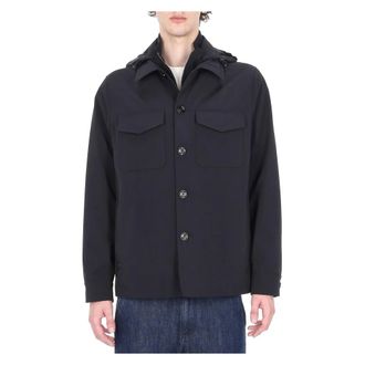 Moorer Light Jackets, male, Blue, Size: XL Giubbino Overshirt Maffei-Kr