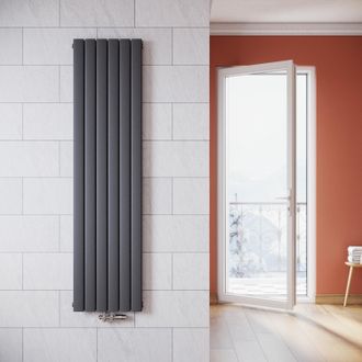 Elegant Lighting Elegant Radiadores De Agua Caliente 1800 X 462 Mm,radiador De Sal&oacute;n Potencia 804 W,doble Capa Vertical,conexiones Centrales G 1/2 - Antracita
