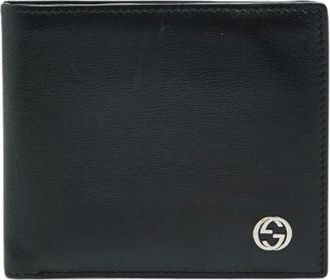 Gucci Pre-owned Wallets, male, Black, Size: ONE SIZE Pre-owned Interlocking G Leather Wallet