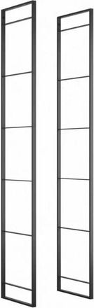 Emuca Set di telai per scaffali Lader, altezza 1790 mm, Acciaio, Verniciato nero - Emuca