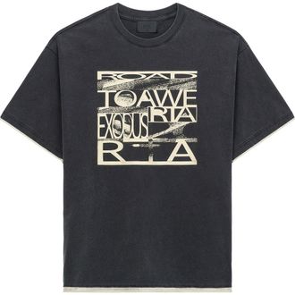 Rta Elian Road to Awe Double Layer Graphic T-Shirt in Black Exodus at Nordstrom, Size Xxx-Large