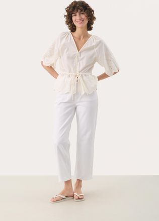 Part Two Blouse met korte mouwen Regular fit Eggnog white