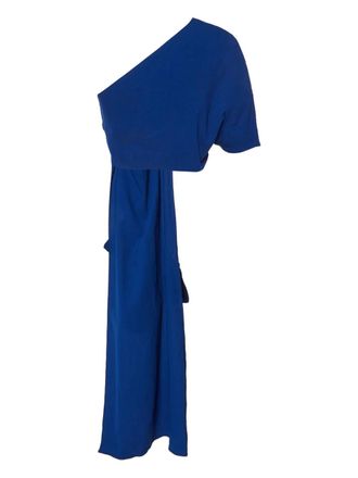 Solace London one-shoulder drape top - Blue
