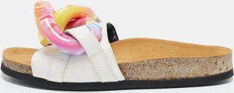 J.W.Anderson J. w.anderson White Leather Chain Flat Slides