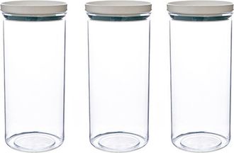 OEM Juego De Recipientes De Almacenamiento Apilables, De Vidrio Transparente, Para Cocina Y Despensa
